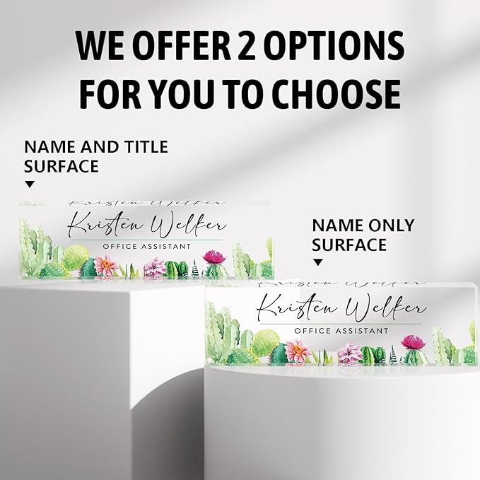 Personalized Custom Name Plate, Office Desk Decor for Women & Men, Employee Appreciation Gifts for Boss, Lawyer, Manager, Teacher, Nurse