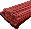 XINGO 16 Inch Red Zip Ties Heavy Duty 50 Pack, 120 LBS Tensile Strength, Premium Nylon Cable Wire Ties, Self-locking Plastic Ties for Indoor and Outdoor Use