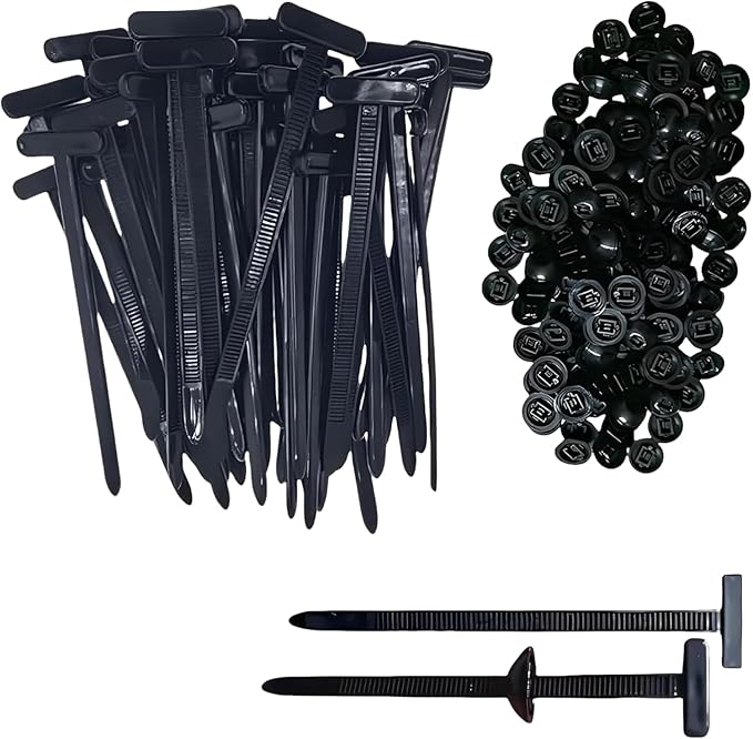 100PCS Nylon Universal Cable Tie Buckle, Heavy Duty Self-Locking Nylon Zip Holder for Daily Repair, Multifunctional UV-Resistant Fasteners for Car Fender Trunk Repair, Wire Bundling, Garage Use (100)