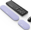 TopMade Upgraded Wider Wrist Rest Set, Soft Memory Foam Keyboard Hand Rest Pad, Computer Ergonomic Keyboard Mouse Wrist Support for Typing Pain Relief, Comfort for Office, Gaming, Study, Purple