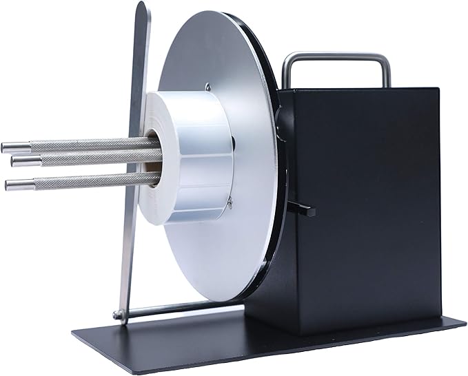 U.S. Solid Automatic Label Rewinder Machine, Label Rewinding Machine for Label Printers, Adjustable Core Holder 1"–4", Max Label Width 4.7", Roll Diameter 8.7"