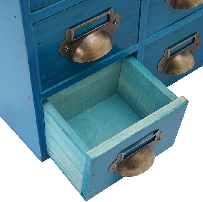 Vintage 16-Drawer Storage Cabinet – Multipurpose Desktop Organizer for Office, Craft & Home