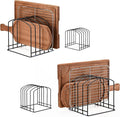 5-Slot Cutting Board Organizer, Bakeware Organizer, and Kitchen Cabinet Organizer for Baking Trays and Cookie Sheets - Black (Mix Pack 2pcs)