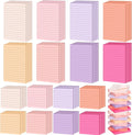 Yexiya 64 Pcs Lined Sticky Notes Self Stick Notes with Lines Bright Assorted Colors Sticky Pad for Home Office Products Post Memos, 1920 Sheets(4 x 6 Inch, 3 x 3 Inch,Fashion Color)