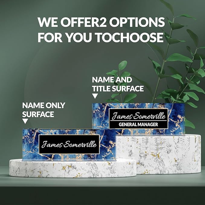 Desk Name Plate Personalized, Custom Name Plate for Desk, Acrylic Desktop Accessories, Office Gift & Decor for Women Men, Teacher Nurse Boss Employee Appreciation Gifts