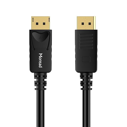 4K DisplayPort to DisplayPort Cable, 6 Feet, Gold-Plated High Speed Display Port DP Cable 1.2 (4K@60Hz, 2K@144Hz) for Computer, Desktop, Laptop, PC, Monitor, Projector & More - Black
