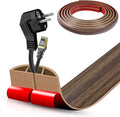 Floor Cord Cover Self Adhesive Cord Hider,10FT Cable Management, Extension Strip Protector for Wires, Prevent Cable Trips for Offices, Gyms, Exhibitions Cavity:0.47"(W) x 0.35"(H) Wood Walnut