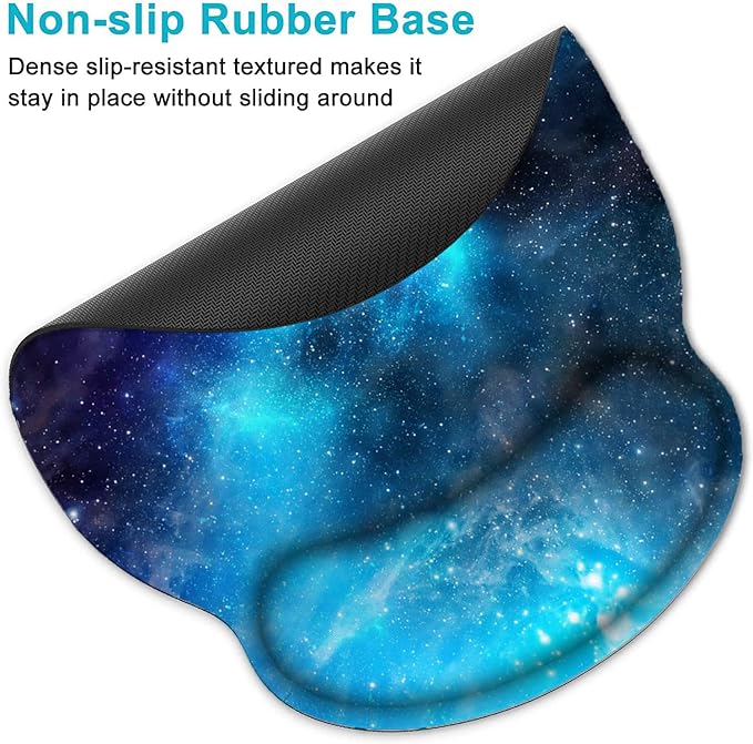 Keyboard Wrist Rest and Mouse Pad, Ergonomic Memory Foam Mouse Pad Wrist Support, Non-Slip & Pain Relief Mouse Pad and Keyboard Wrist Support, Comfortable Mousepad with Wrist Rest for Game, Office