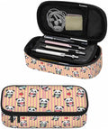 Pandas Pencil Bag Funny Panda Animal Stripes Cup Love Paper Big Capacity Pencil Case Pencil Pouch Pen Bag School Students Boy Girl