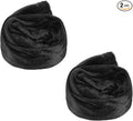 PATIKIL 2.6ft Chandelier Chain Cord Cover, 2 Pcs Velvet Cloth Fabric Chain Sleeve Decorative Cord Covers for Chandelier Wires Swing Cable, Zipper Style, Black