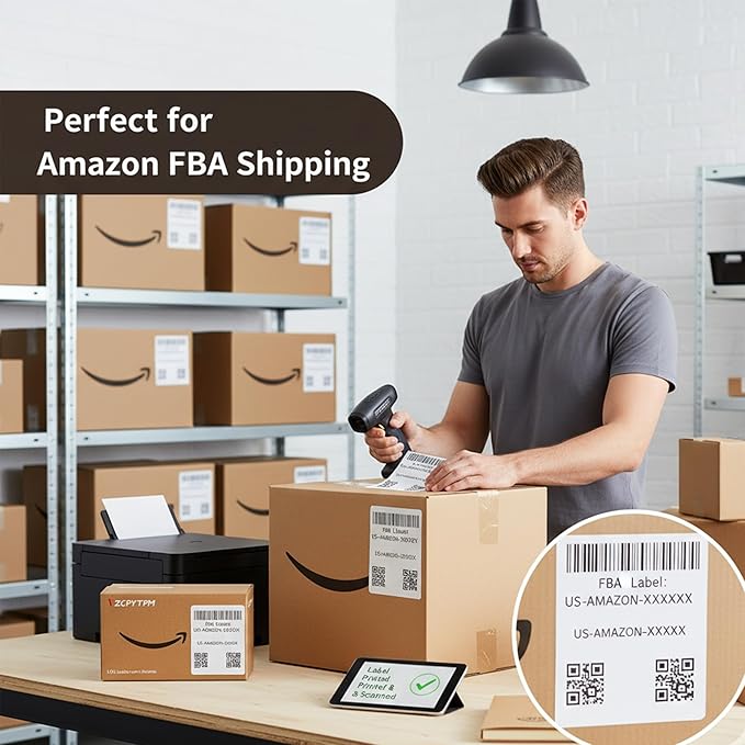 VZCPYTPM Printable Shipping Labels 3-1/3" x 4",25 Sheets 150 Blank Labels,for Mailing,Packages & Envelopes,Address Stickers