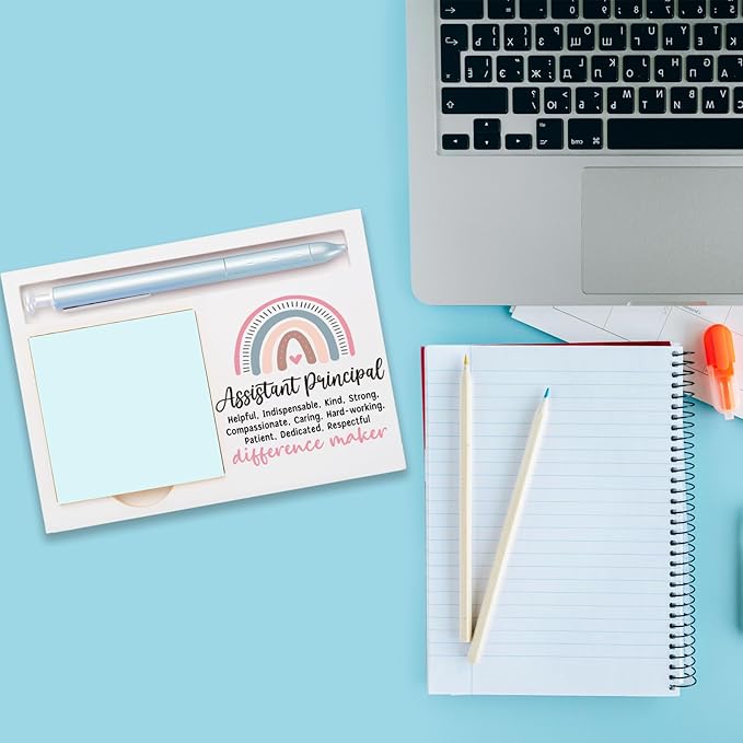 Assistant Principal Office Supplies Sticky Note Holder Decor, Assistant Principal Thank You Appreciation Gifts for Women Self-Stick Note Pad Holders W2B9