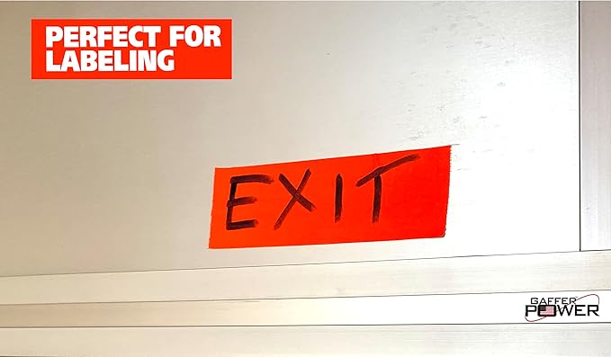 Real Professional Grade Gaffer Tape | US Made | Bright Vibrant Orange Fluorescent | Highly Visible | Durable & Versatile | Weather Resistant | Markings & Labeling | Better Than Orange Duct Tape