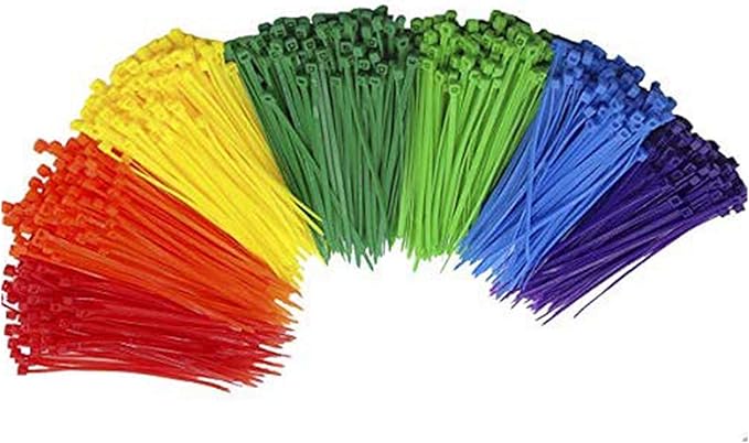 4 Inch Yellow Zip Ties (1000 Pieces), 18lb Strength, Nylon Cable Wire Ties