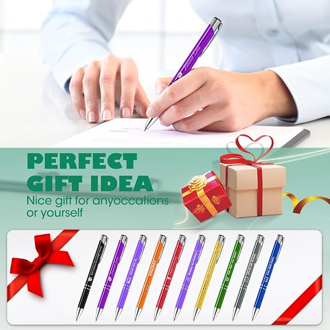 50 Pack Personalized Pens with Logo Text Name Custom Pens in Bulk Black Ballpoint Pens, Gift for Birthday Wedding Christmas Office College Business Promotion