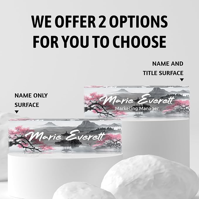 Custom Name Plate for Desk | Personalized Desk Name Plate | Personalized Boss Employee Appreciation Gifts | Acrylic Name Plate Office Desk Accessories