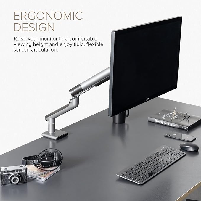 POUT Eyes 12 Dual Aluminum Monitor Arm (Grey/Black/Single)