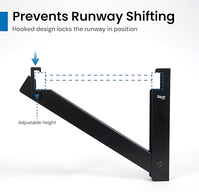 ICC Cable Runway Triangular Wall Support Kit – 6-Pack | Steel, Black Powder Coat, Parallel Wall Mount