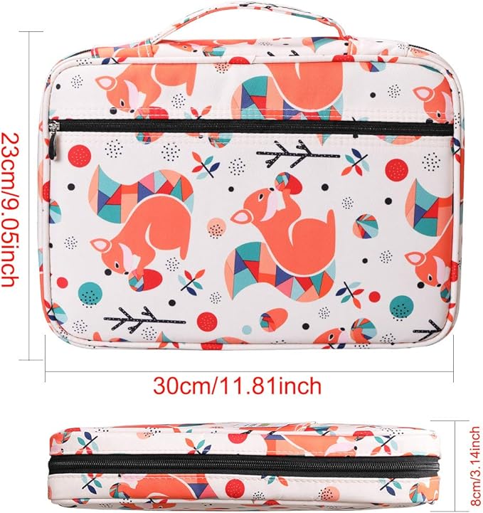 BOMKEE Coloring Pencil Case 220 Slots Pencils/Gel Pens Organizer Waterproof Travel Case Zipper Carrying Portable Pencil Markers Pen Holder Bag for Painter Writers