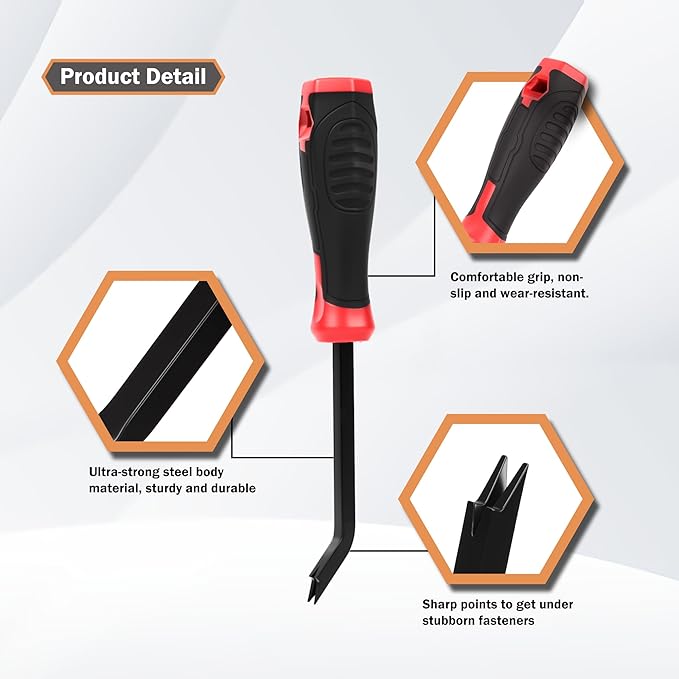 Upholstery Staple Remover Heavy Duty Staple Remover Tool for Floor,Carpet,Wood,Construction,Furniture,Also Used in A Variety of Nailed Picture Frames and Wooden Boxes (M-2P)