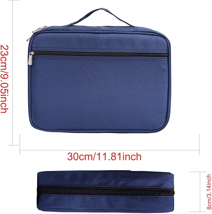 BOMKEE Coloring Pencil Case 220 Slots Pencils/Gel Pens Organizer Waterproof Travel Case Zipper Carrying Portable Pencil Markers Pen Holder Bag for Painter Writers
