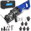 1300W Electric Hydraulic Hole Puncher, Electric Hydraulic Hole Punch for Metal Fast 2-3 Sec, Portable Steel Hole Punch with Dies Φ1/4" 3/8" 1/2" 11/16" 4/5" for Angle Iron Steel Aluminum Copper Plate