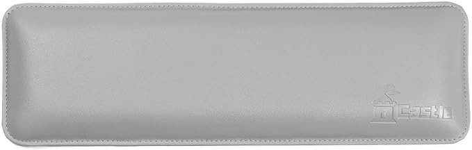 Bailey Tenkeyless by Castle - Wrist Rest for Keyboards with Around 87 Keys - Leather Ergonomic Computer Extra Firm Wrist Support for Typists, Gaming, and Heavy Office Use (Stone, Tenkeyless)