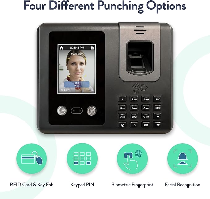 Acroprint Face Recognition Time Clock (No Monthly Fee) - RT200