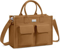 TOPDesign Heavy-Duty Canvas Tote Bag for Women, Adjustable Crossbody/Shoulder Handbag with 9 Pockets, Everything Tote