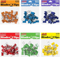 JAM PAPER Colorful Binder Clips Assortment - Small - 3/4 Inch (19 mm) - Assorted Rainbow Colors - 150 Binderclips/Pack