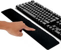 Keyboard Wrist Rest Black, Extra-Wide Ergonomic Memory Foam Wrist Rest Arm Cushion, Soft Non-Slip Wrist Support Pad for Computer, Laptop & Desk | Pain Relief & Typing Comfort for Office & Gaming