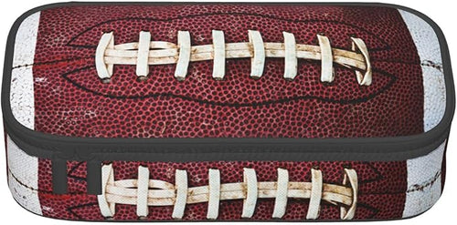 American Football Ball Vintage Theme Pencil Case Storage Pencil Pouch Stationery Bags With Zipper Portable Pen Holder Box Organizer For Boys Teens Student College School Office Supplies