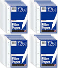 Kaisa Notebook Paper 24 Pack 8x10.5 College Ruled Loose Leaf Paper Filler Paper for 3-Ring Binder Paper 125 Sheets/Pack Notebook Paper 3-Hole Punched Lined Paper(24Pack-college)