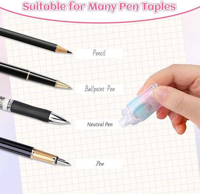 Kogcmeetl 3 Pack White Out Correction Tape, Cute Mini Correction Tape, Kawaii Cat Paw White Out Tape for Cat Lovers Students and School Office Supplies