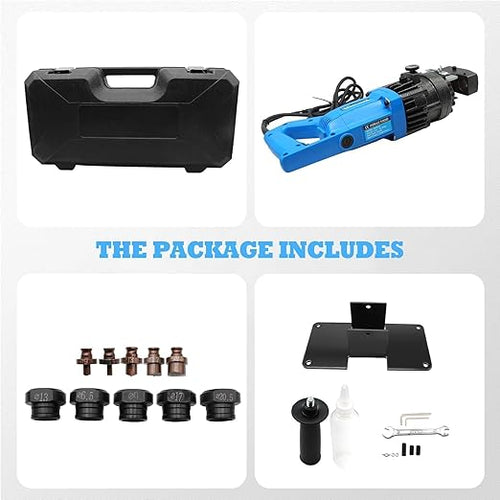 1200 W Electric Hydraulic Hole Punch Hydraulic Hole Punching Tool Metal Punch Compatible with Steel Copper Aluminum Iron Alloy (Base Version)