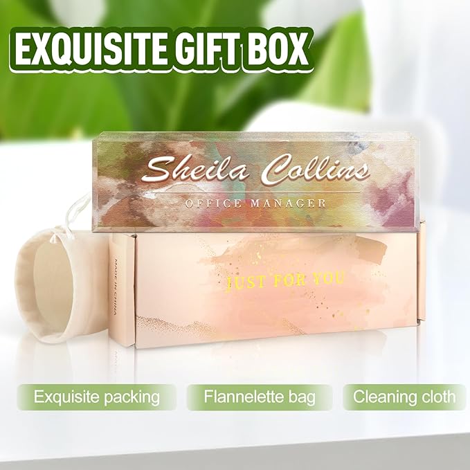 Custom Acrylic Name Plate for Desk, Employee Appreciation Gifts, Office Decor, Personalized, Funny Gifts for Coworkers, Boss, Teacher (Colorful)