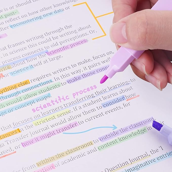 Dacono 12 Bible Highlighters, Aesthetic Highlighter, Pastel Highlighters Assorted Colors, Bible Highlighter and Pens No Bleed, Bi-ble Study Supplies, Aesthetic School Supplies