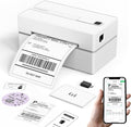 Bluetooth Thermal Shipping Label Printer, 4x6 Portable Thermal Address Label Printer for Small Business, Compatible with iPhone,Android,Windows,Mac–Works with Ebay Shopify USPS&More, White