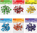 JAM PAPER Colorful Binder Clips - Small - 3/5 Inch (15 mm) - Assorted Binderclips - 6 Packs of 30