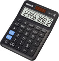Pocket Small Size Desk Calculator, 12 Digit Large LCD Display, Basic Tax Function Handheld Desktop Calculator with Solar Battery Dual Power, Perfect for Office, School, Business OS-12T (Black)