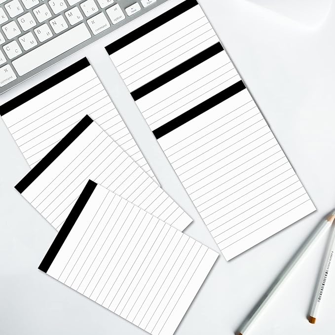 MuiAng 20 Pcs Perforated Note Pads College Ruled - 4" x 6" Inch Writing Notepad for Daily Planning - Perforated Small Notepads with 30 Sheets per Pad - Ruled Papers