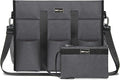TOPDesign Utility Water Resistant Tote Bag with 22 Pockets, Top Zipper Closure & Thick Bottom Support, for Working Women