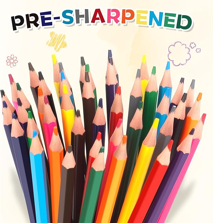YEGEER 576 Count Colored Pencils Bulk, 12 Assorted Colors, Pre-sharpened Coloring Pencils Set for Kids and Adult, Teachers Essential Classroom Prizes, Back to School Supplies (Two boxes)