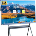 55'' Smart Board, 8+256 GB Interactive Whiteboard, 4K Electronic Digital Whiteboard with Dual System, Android iOS 12.0, Touchscreen Smart Board for Classroom, Office and Home (Wall Mount Included)