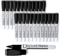 Volcanics Black Magnetic Dry Erase Markers Low Odor Fine Tip Whiteboard Markers Pack of 24