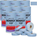 Blue Pricing Labels for Monarch 1131 Price Gun – 8 Sleeves, 64 Rolls Value Pack - 160,000 Price Marking Labels – with Ink Rolls Included