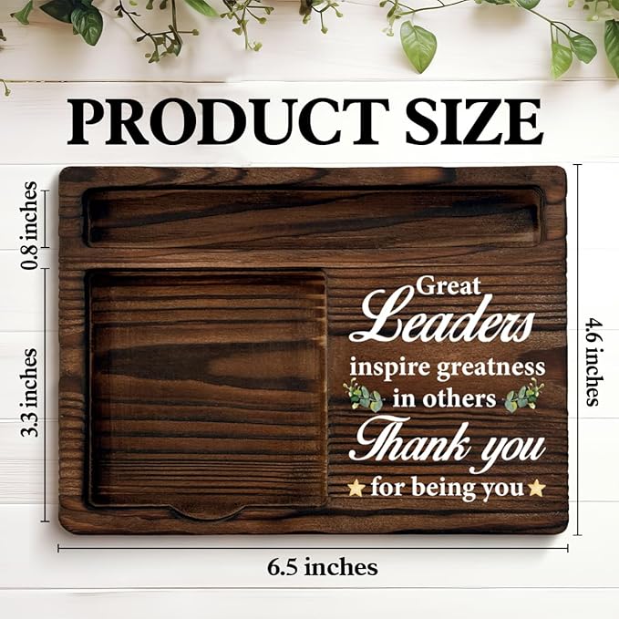 Leader Appreciation Gifts for Women Men, Thank You Gifts for Leaders Boss Mentor Supervisor Boss's Day Retirement Farewell Promotion Birthday, Best Leader Sticky Note Holder for Office Decor