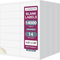 NextDayLabels 4.25x1.5 Inch Rectangle Stickers White Blank Labels for Laser Inkjet Printer - 14 Per Sheet Self-Adhesive Unique Size Label Made in USA - 14,000 Labels