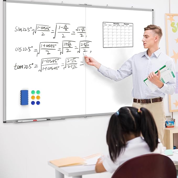 Large Whiteboard, 60 X 36 Inches Big Whiteboard for Wall, Dry Erase White Board for Office Home & School