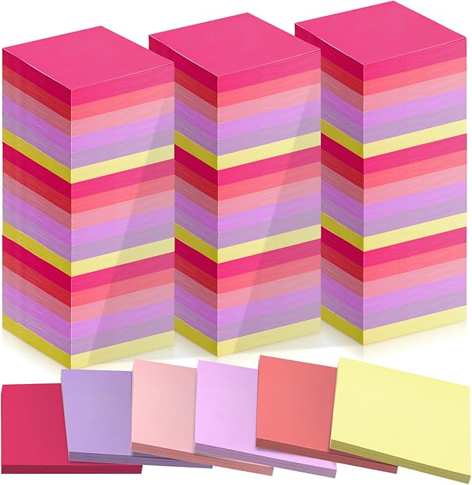Fainne 120 Pack Sticky Notes Bulk 3 x 3 inch Self Stick Note Pads Multicolor Paper Memo for Office School Supplies Student Teacher Classroom Back to School Essentials, 50 Sheet/Pad(Vivid Color)